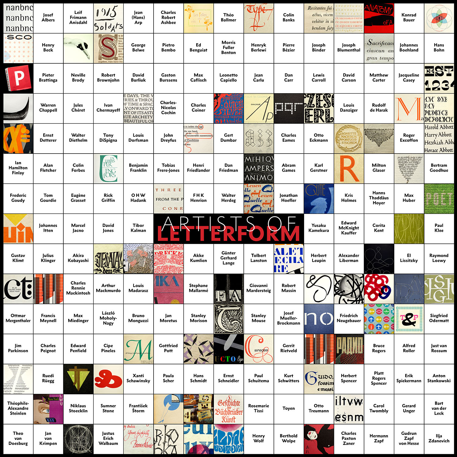 Letterform Archive 2014 Calendar Gameboard as of 11 08