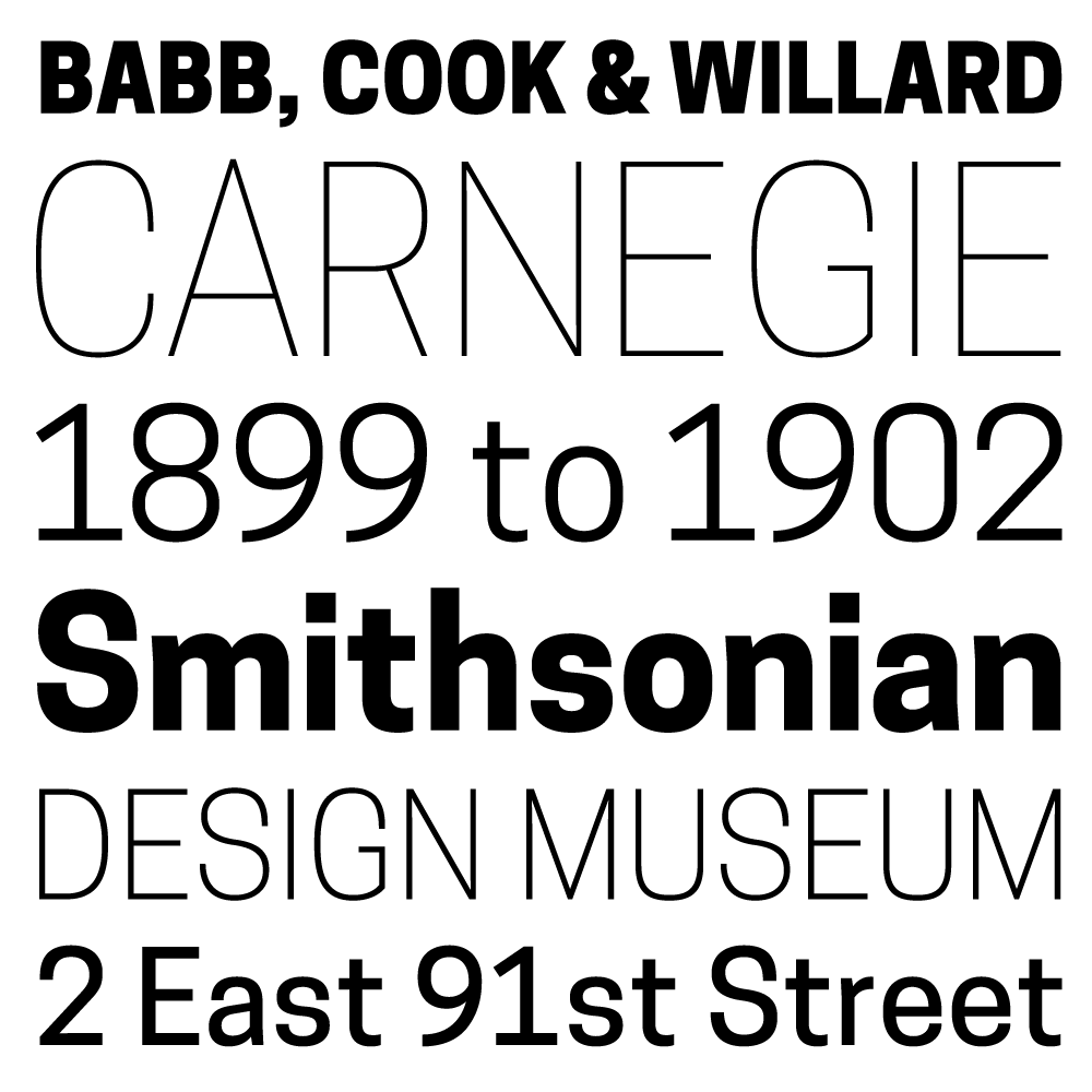 Cooper Hewitt: The Typeface specimen