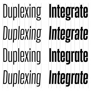 Action’s duplexing not only applies to the romans and italics, but also all of its alternate glyphs.