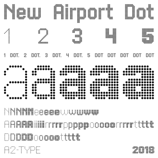 New Airport Dot fonts specimen