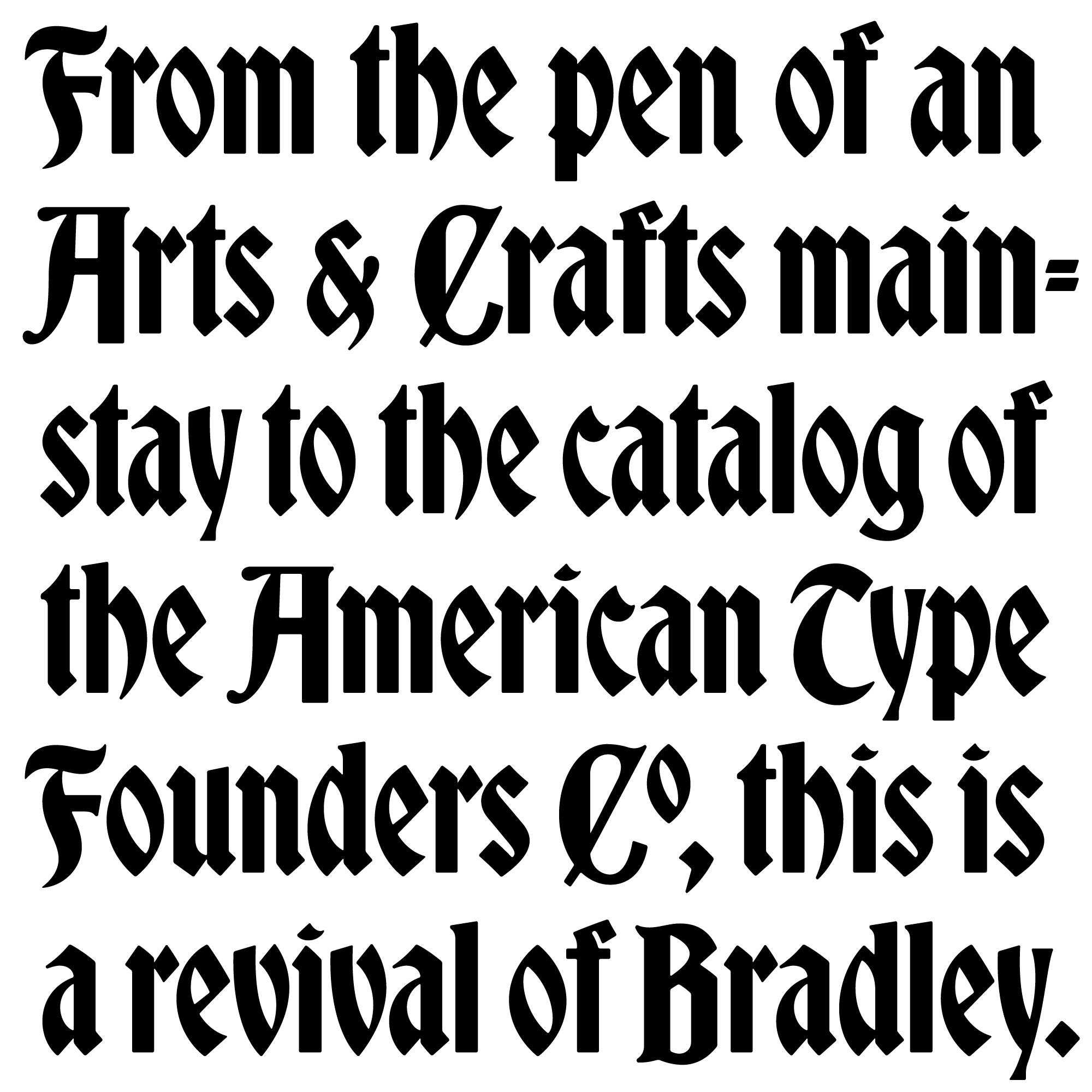 Bradley DJR fonts