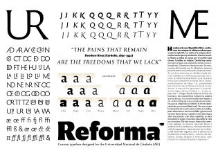 Reforma font specimen