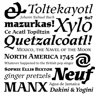 Mexica fonts specimen