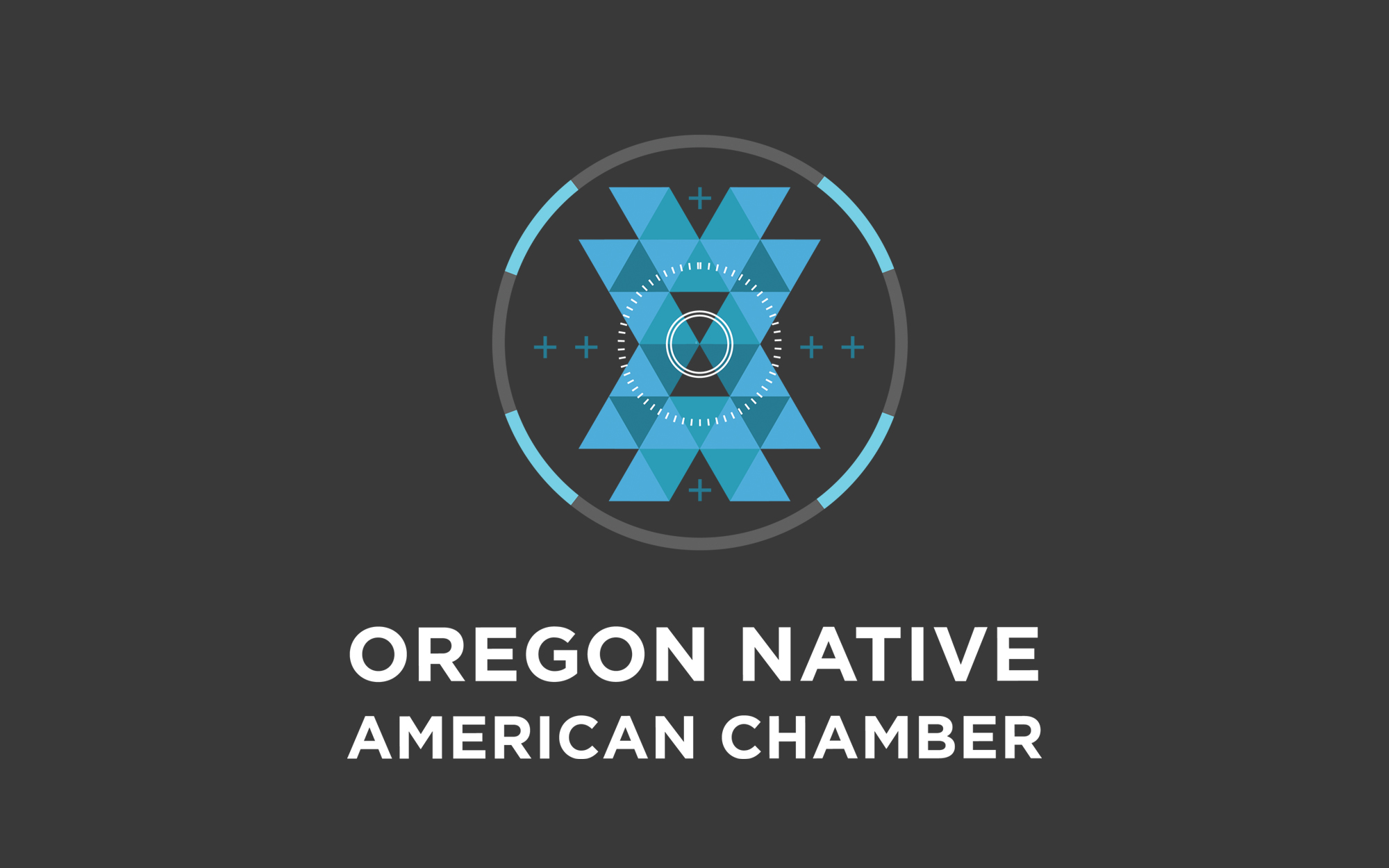 Oregan Native American Chamber identity by Digital Navajo / Victor Pascual.